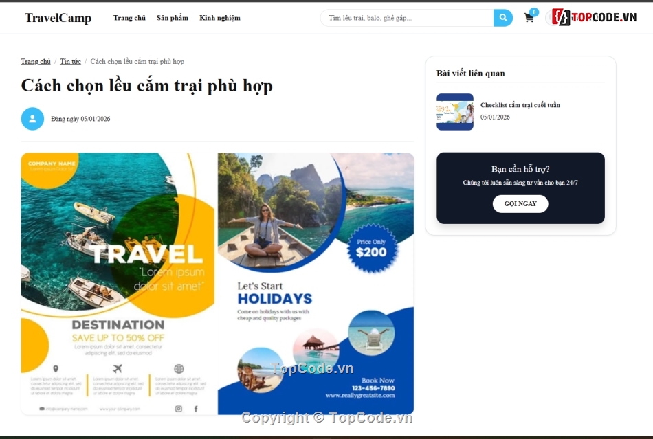 web,travel,web bán dụng cụ